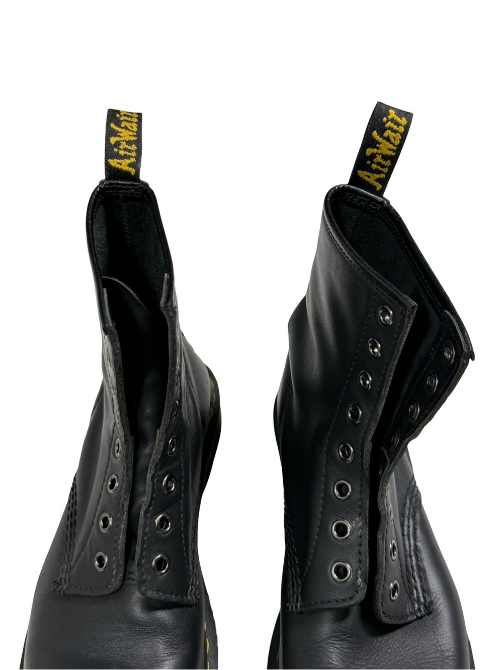 Dr. Martens 11821 Black Smooth Leather Lace Up Boots Combat Grunge Men 8 Women 9 - Picture 9 of 11